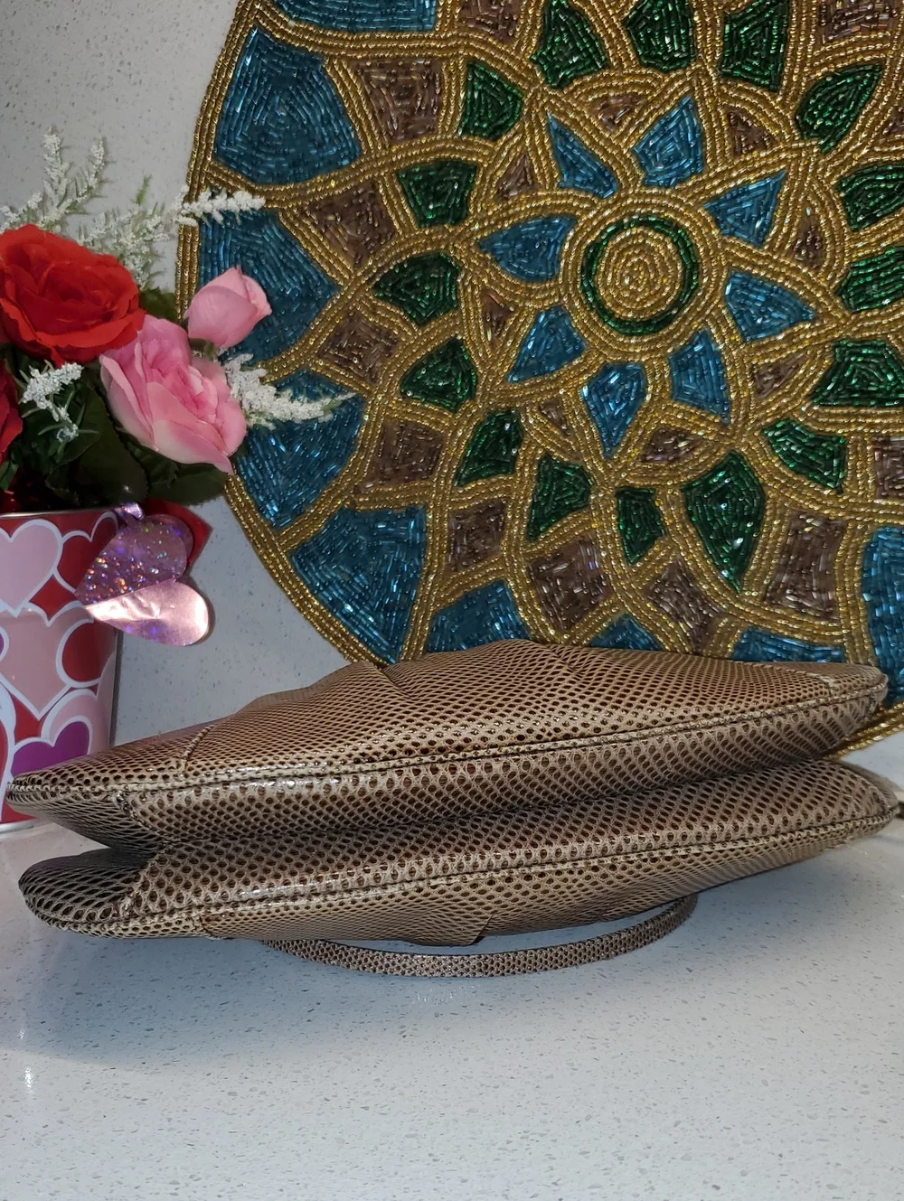 Vintage JUDITH LEIBER Tan Crossbody - Elegant Evening Bag
